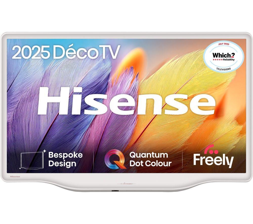 HISENSE Deco 43S5QTUK 43" Smart 4K Ultra HD HDR QLED TV with Freely - White