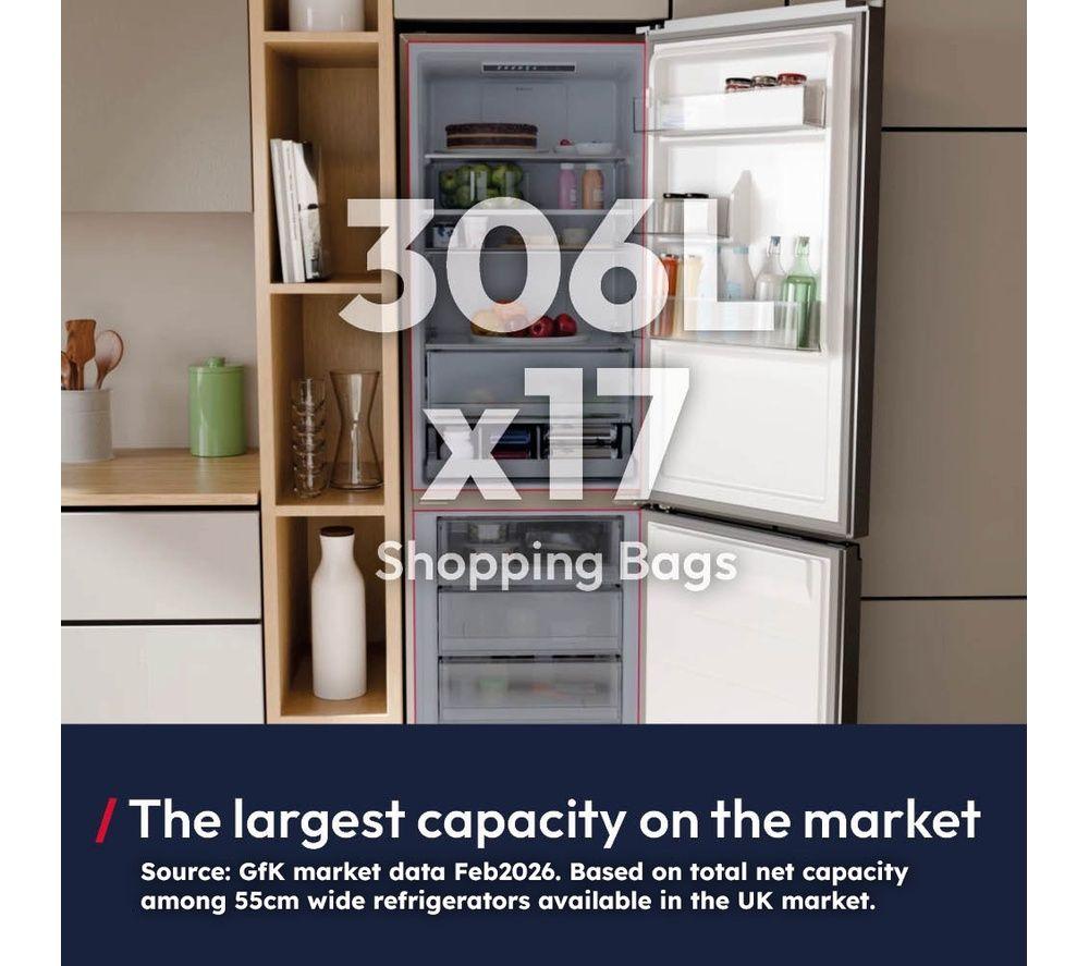 HOOVER HONCQ3T518ENWK 50/50 Fridge Freezer - White