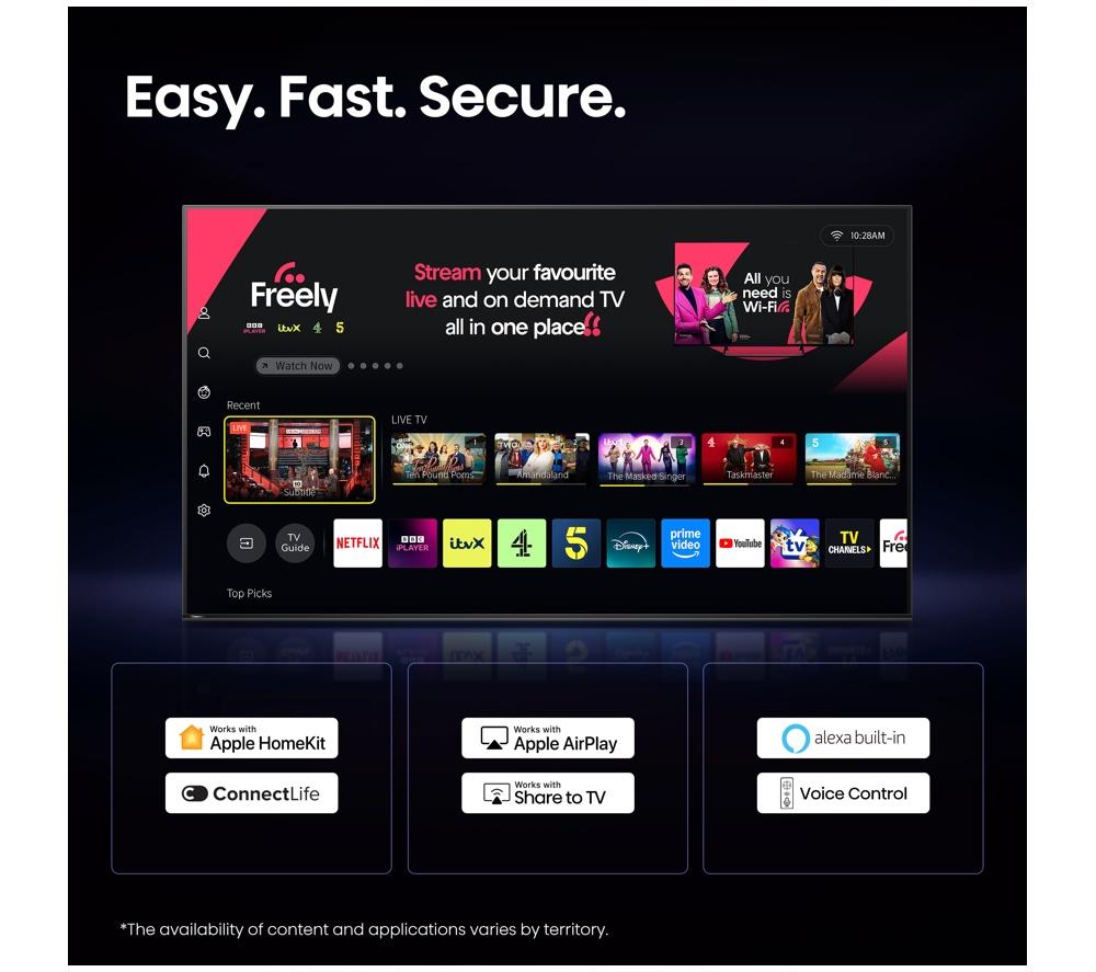 HISENSE A6S 43" LED 4K HDR Smart TV with Freely - 43A6STUK