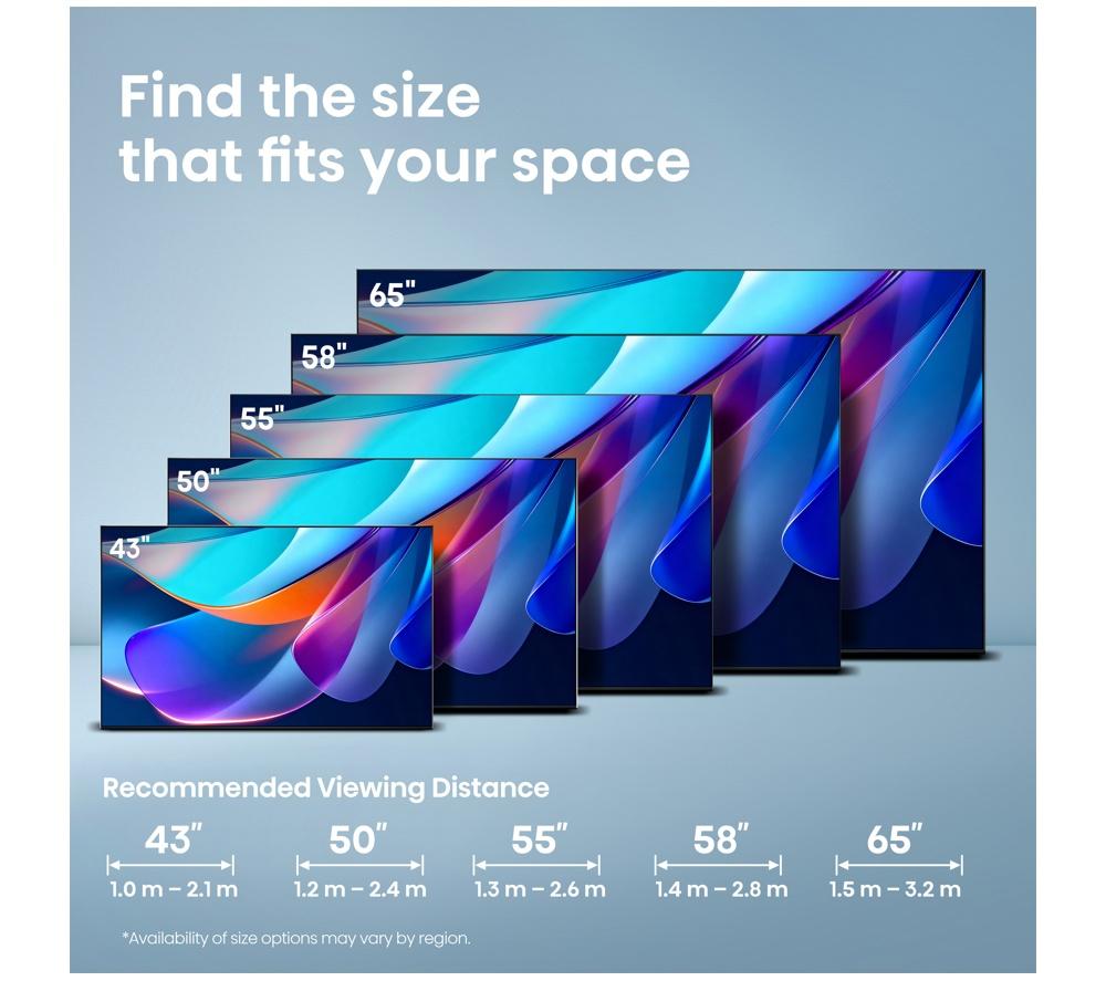 HISENSE A6S 43" LED 4K HDR Smart TV with Freely - 43A6STUK