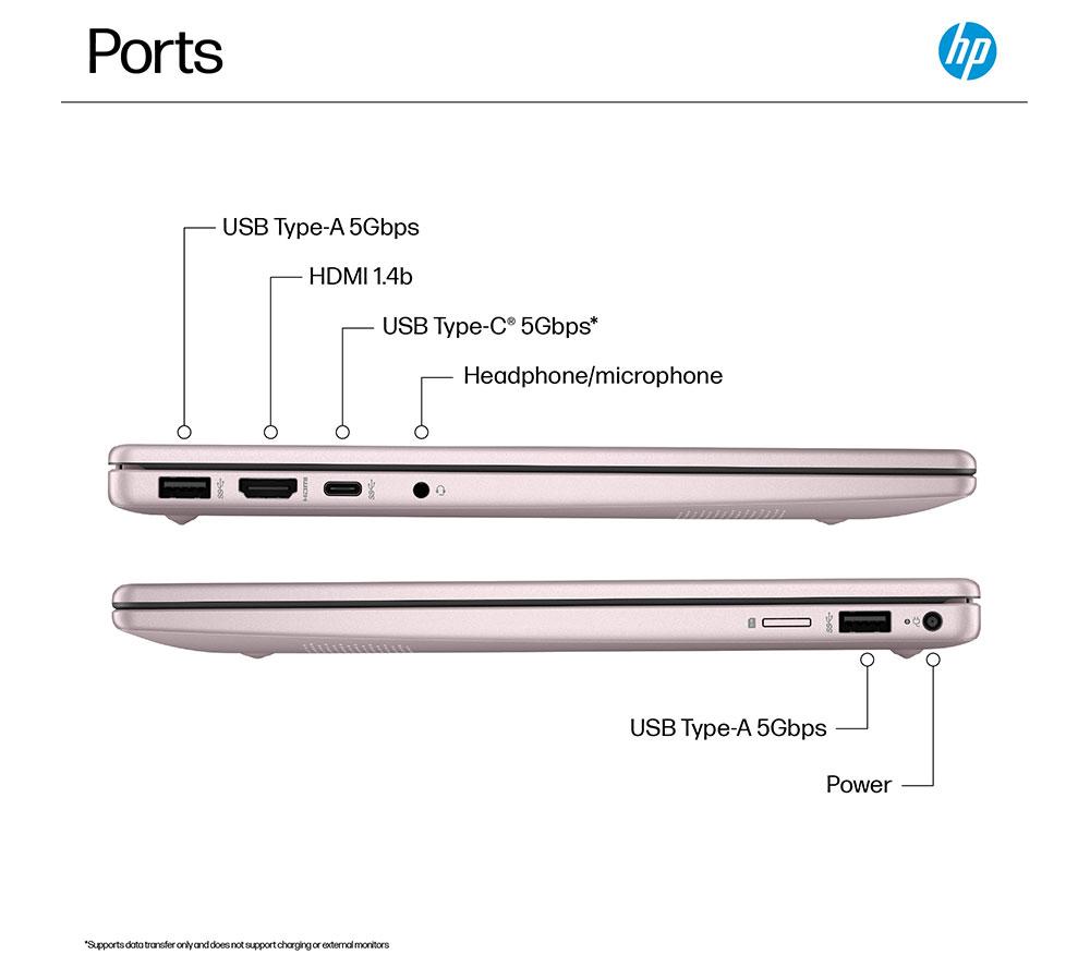 HP 14-ep2501sa 14" Laptop - Intel® N150, 128 GB UFS, Jet Black