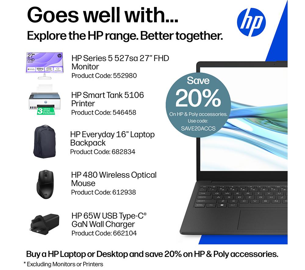 HP 15-fd1505sax 15.6" Laptop - Intel® Core™ 5, 512 GB SSD, Black
