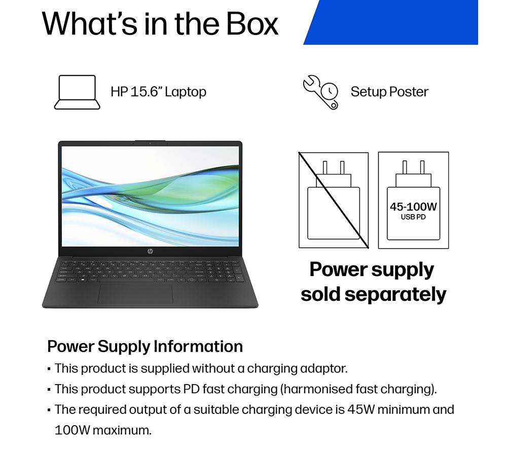 HP 15-fd1505sax 15.6" Laptop - Intel® Core™ 5, 512 GB SSD, Black