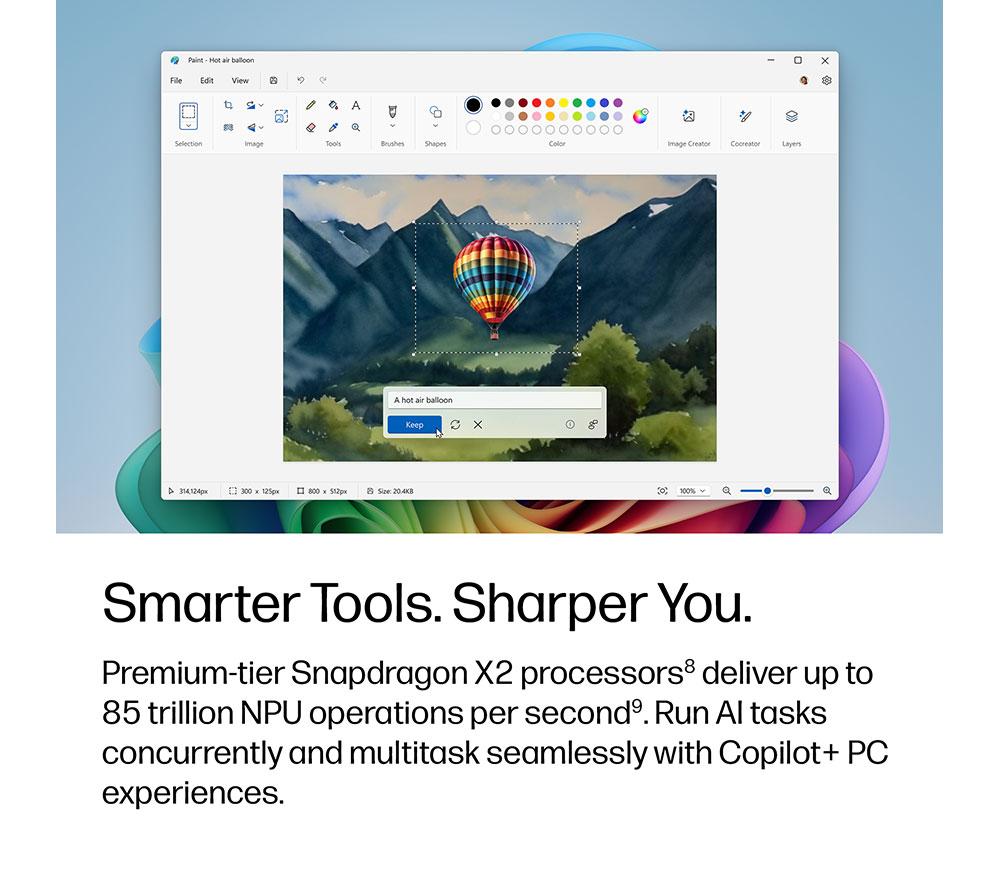 Portátil HP OmniBook Ultra de 14" - Snapdragon X2 Plus, SSD de 1 TB, azul piedra