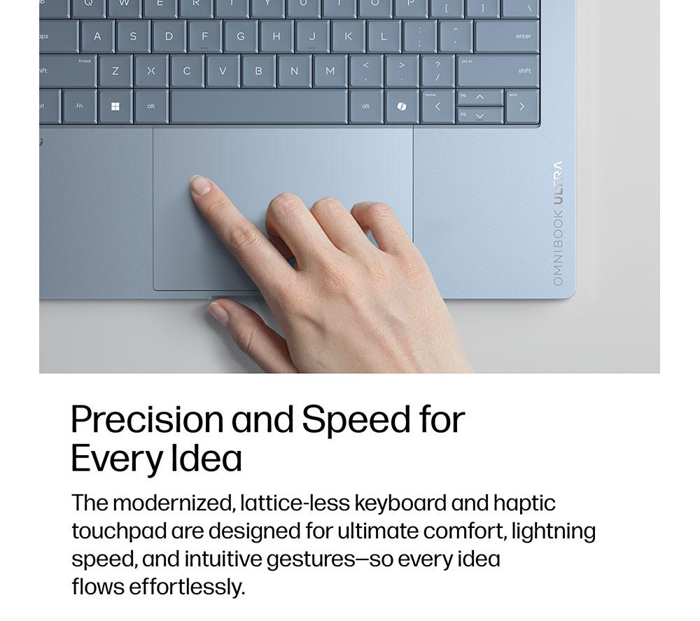 Portátil HP OmniBook Ultra de 14" - Snapdragon X2 Plus, SSD de 1 TB, azul piedra