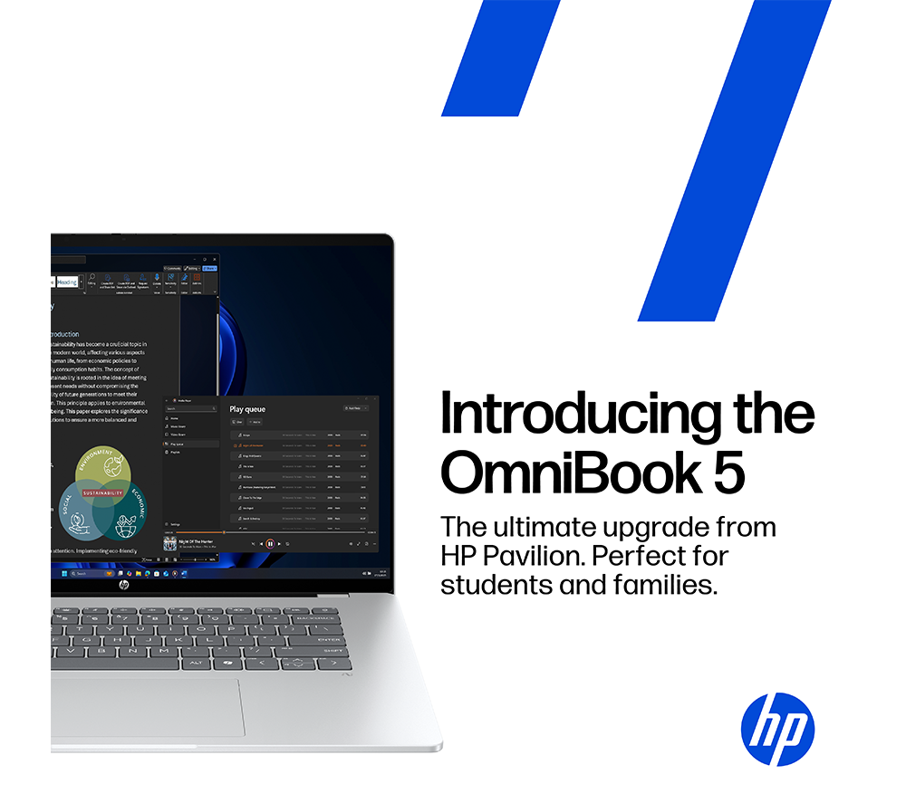 Portátil HP OmniBook 5 de 16" - AMD Ryzen AI 5, 256 GB SSD, Plateado