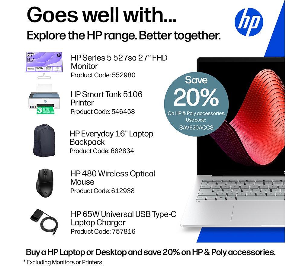Portátil HP OmniBook 5 de 16" - AMD Ryzen AI 5, 256 GB SSD, Plateado