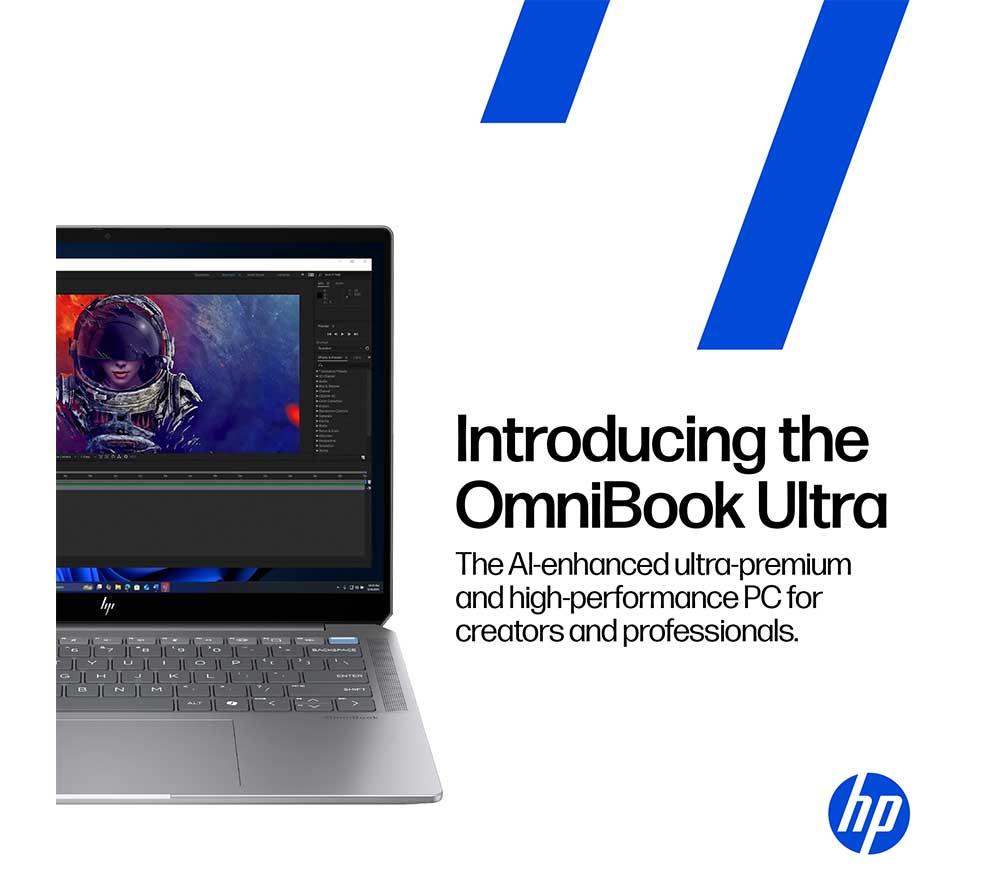 HP OmniBook Ultra 14" Laptop - Snapdragon X2 Plus, 512 GB SSD, Stone Blue