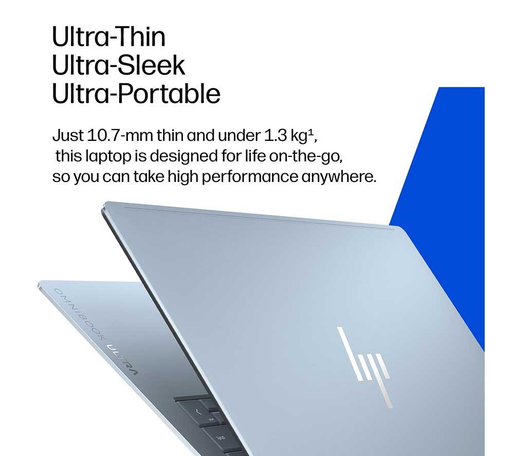 HP OmniBook Ultra 14" Laptop - Snapdragon X2 Plus, 512 GB SSD, Stone Blue