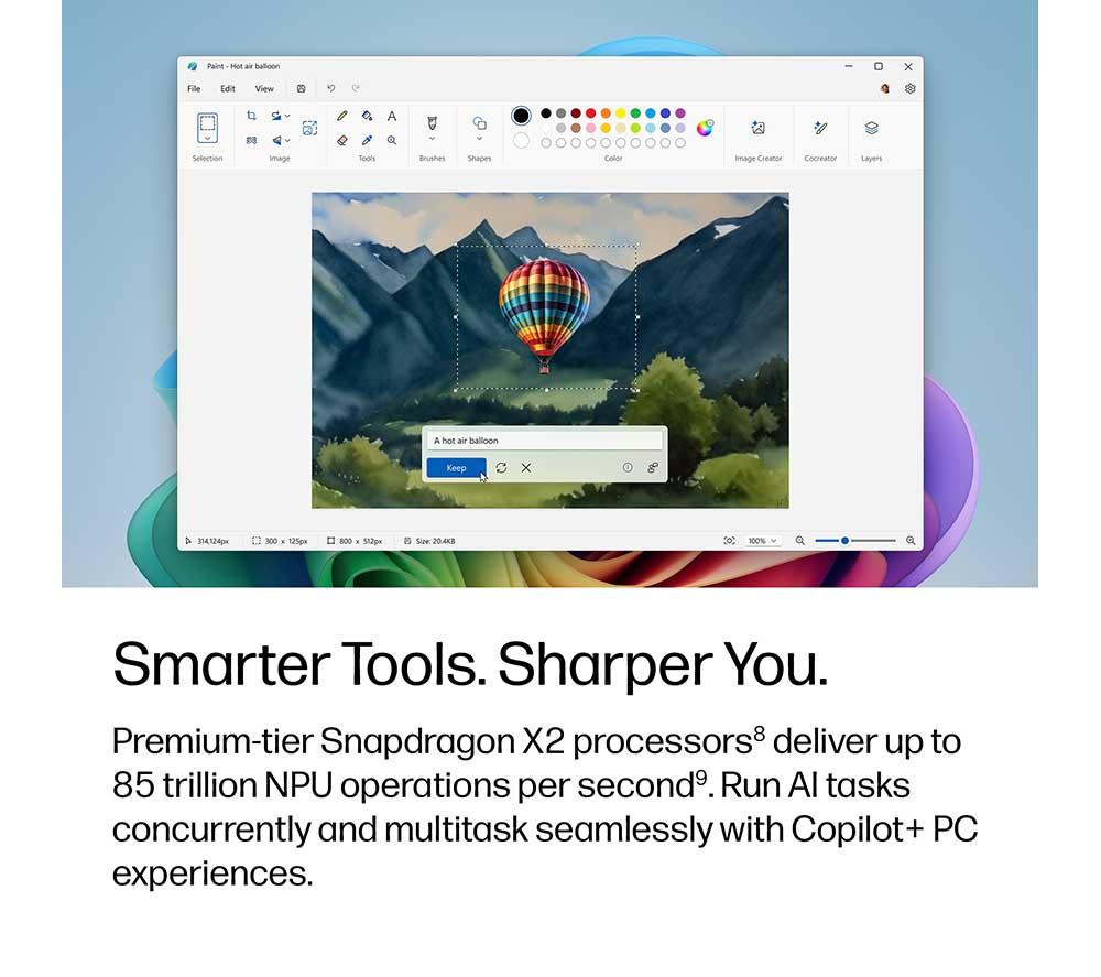 HP OmniBook Ultra 14" Laptop - Snapdragon X2 Plus, 512 GB SSD, Stone Blue