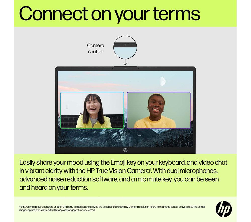 HP 15-fd1504sax 15.6" Laptop - Intel® Core™ 3, 256 GB SSD, Black