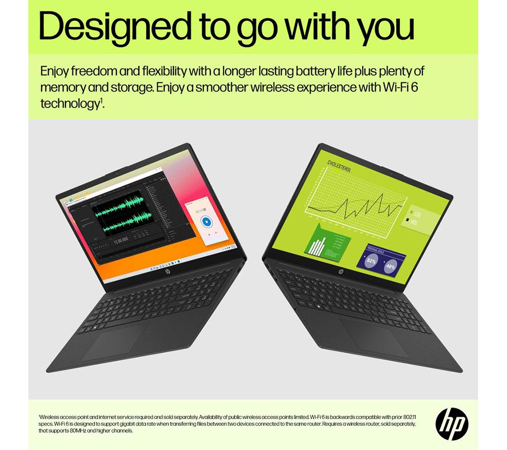 HP 15-fd1504sax 15.6" Laptop - Intel® Core™ 3, 256 GB SSD, Black
