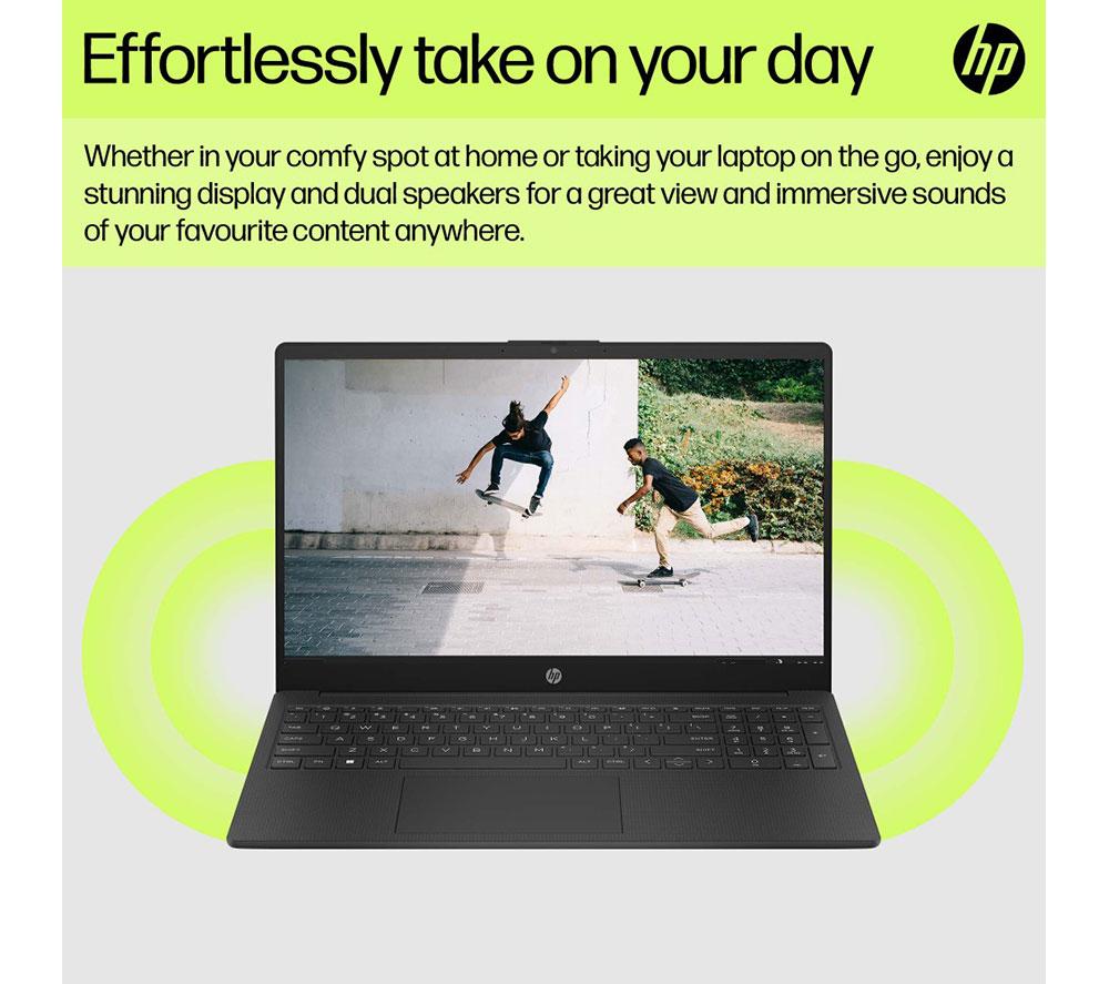 HP 15-fd1504sax 15.6" Laptop - Intel® Core™ 3, 256 GB SSD, Black