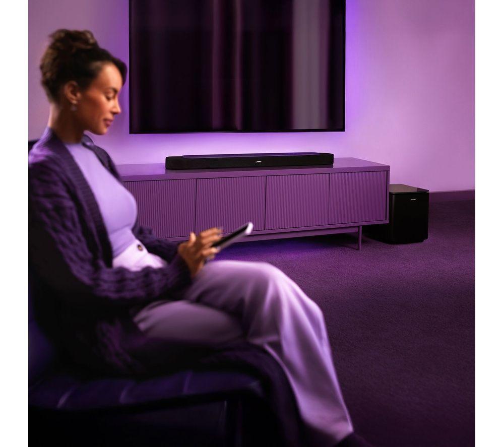 BOSE Lifestyle Ultra Soundbar, Wireless Multi-room Speaker & Subwoofer Bundle with Amazon Alexa - Black