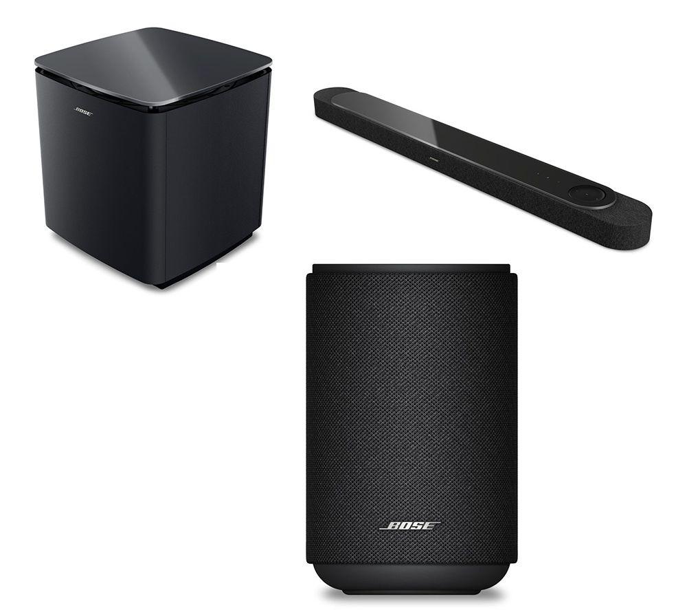 BOSE Lifestyle Ultra Soundbar, Wireless Multi-room Speaker & Subwoofer Bundle with Amazon Alexa - Black