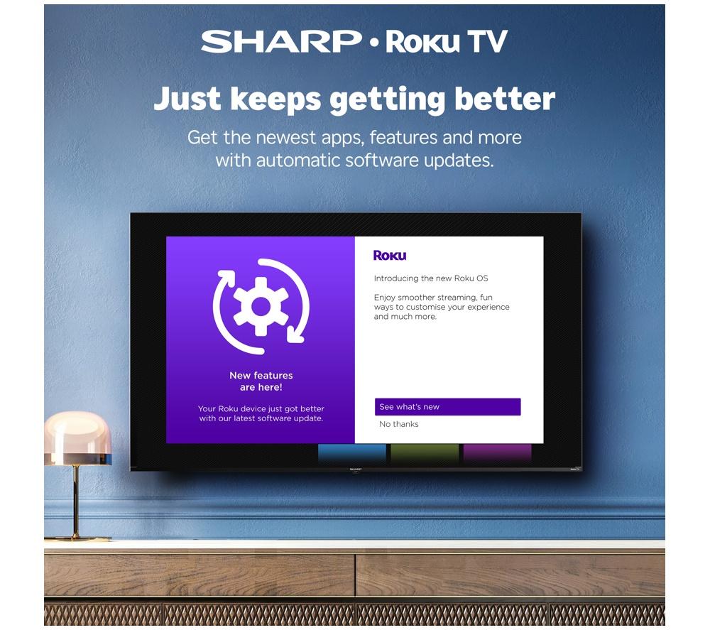 Televisor QLED 4K Ultra HD HDR Smart SHARP 4T-C50HJ6725K de 50"