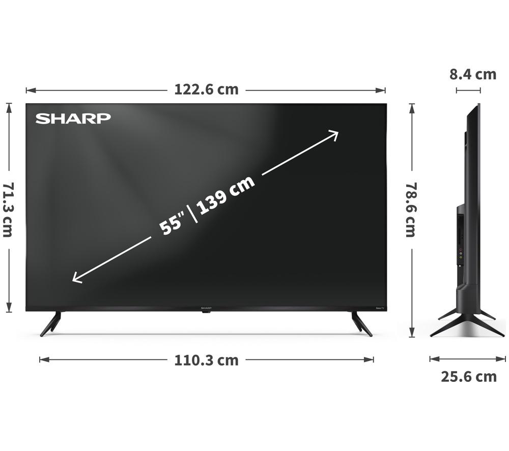 Televisor QLED 4K Ultra HD HDR Smart SHARP 4T-C50HJ6725K de 50"