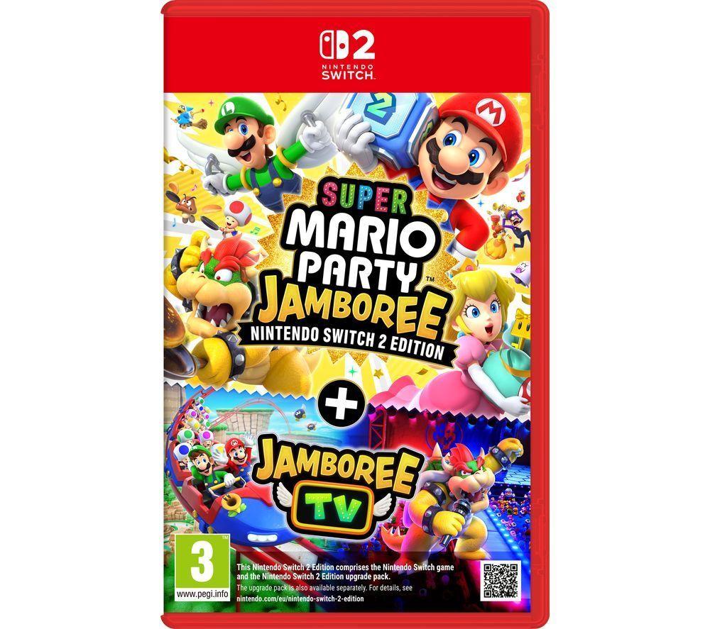 NINTENDO Switch 2, Super Mario Party Jamboree + Jamboree TV, Super Mario Bros Keychain & Switch 2 Camera Bundle