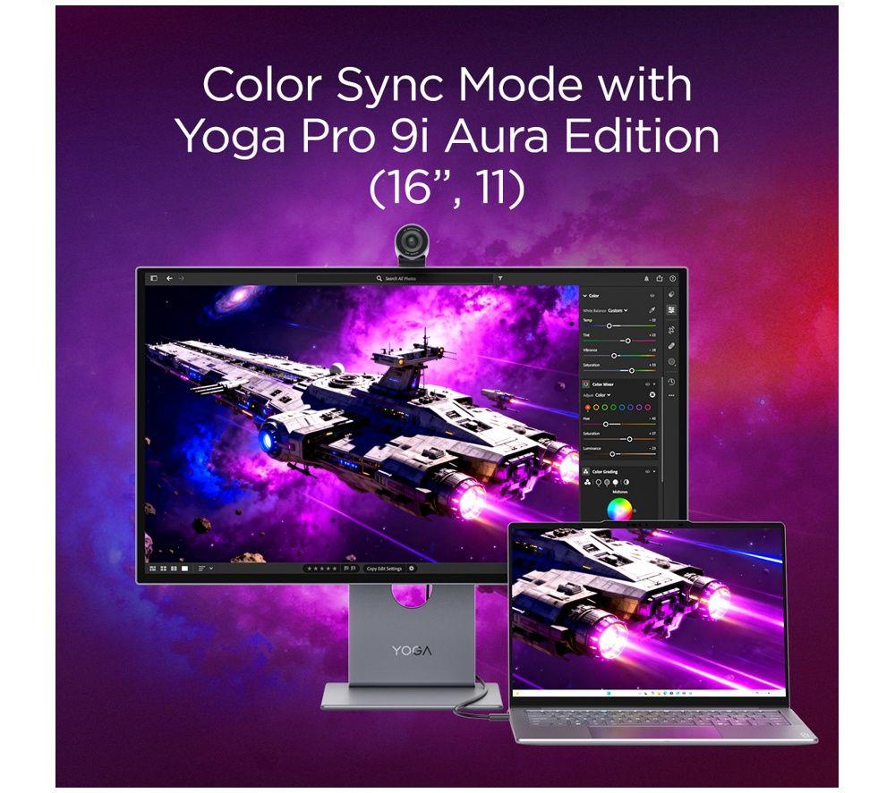LENOVO Yoga Pro 27UD-10 4K 26.5" Ultra HD QD-OLED Monitor - Grey