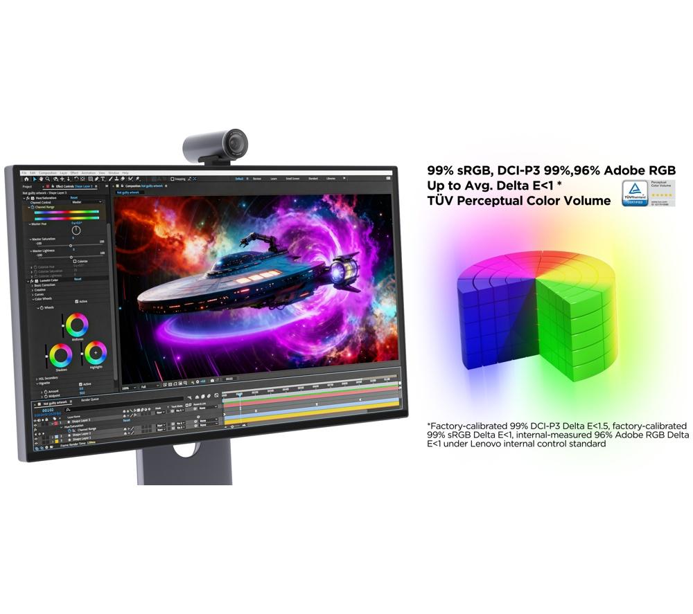 LENOVO Yoga Pro 27UD-10 4K 26.5" Ultra HD QD-OLED Monitor - Grey