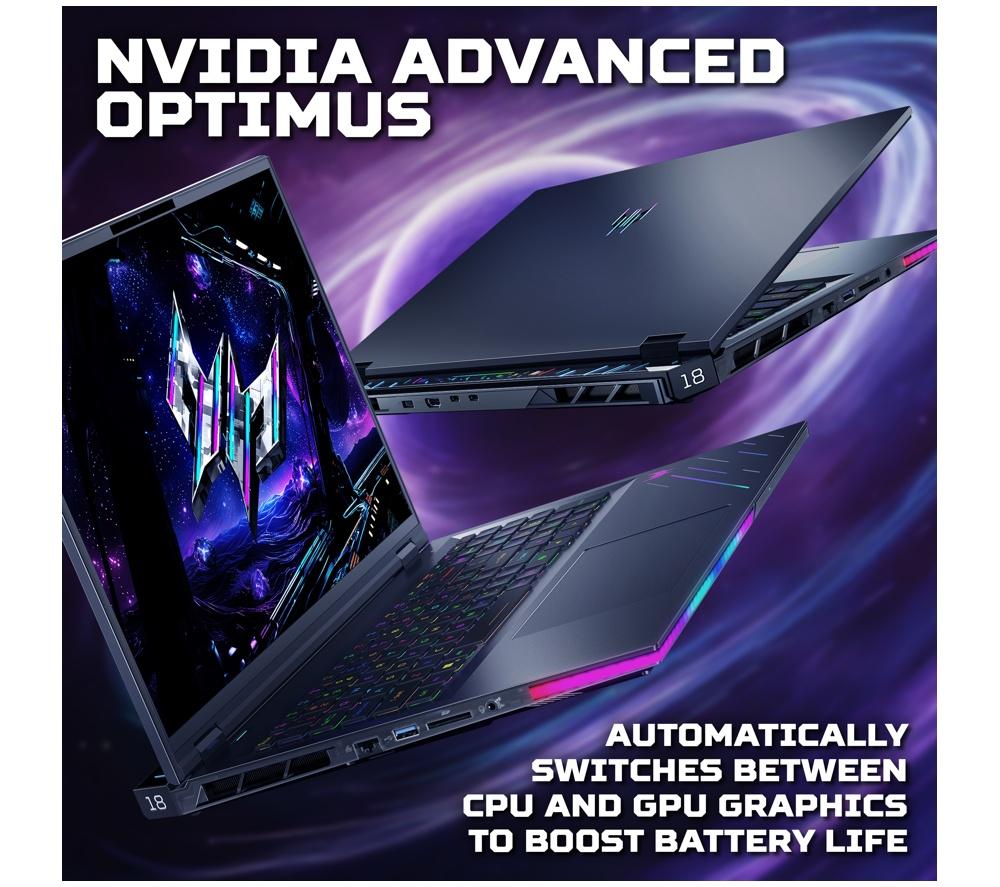 ACER Predator Helios 18 AI 18" Gaming Laptop - Intel® Core™ Ultra 9, RTX 5080, 1 TB SSD