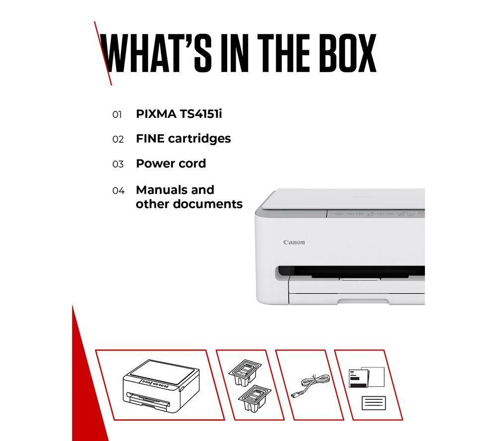 Impresora de inyección de tinta inalámbrica todo en uno CANON PIXMA TS4151i