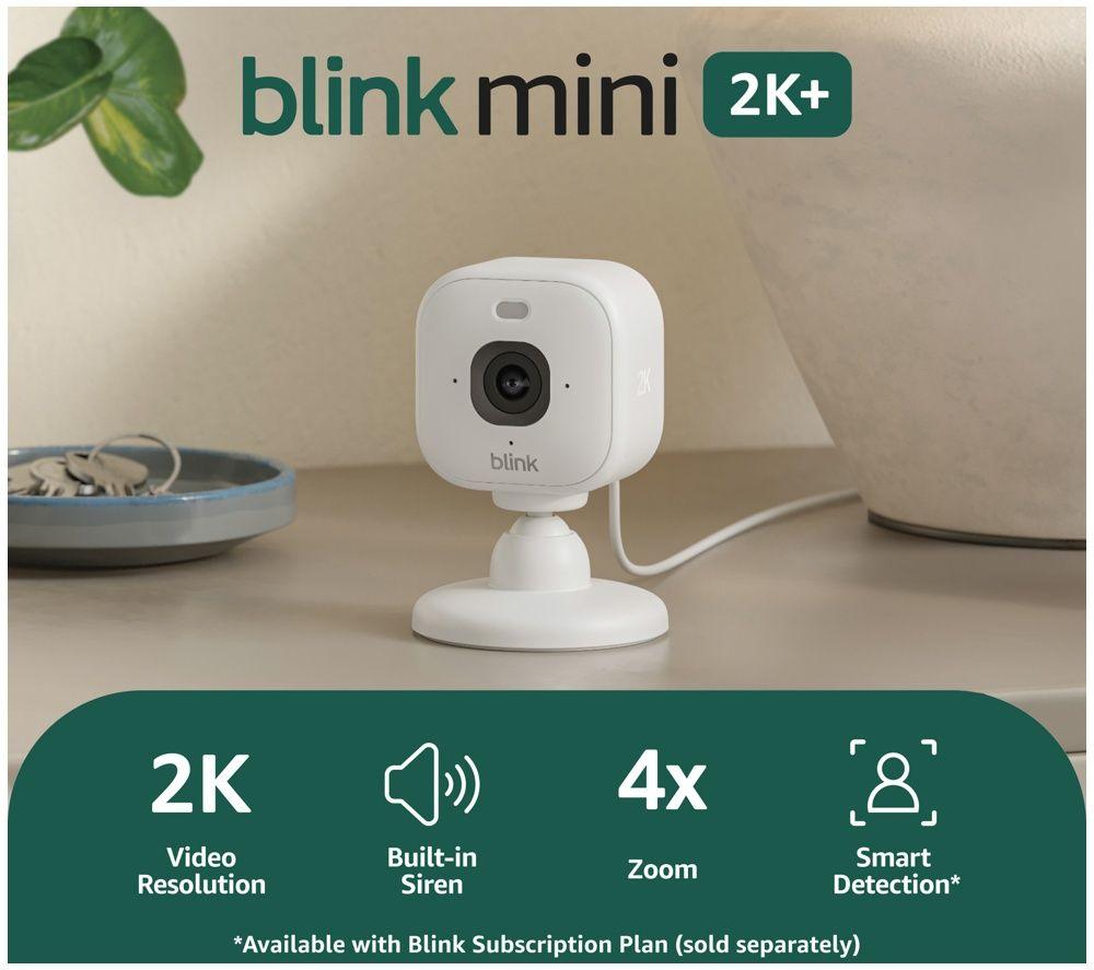 Kit de seguridad para todo el hogar BLINK Plus con sistema de videoportero, Mini 2K+ y paquete de 4 cámaras de seguridad para exteriores