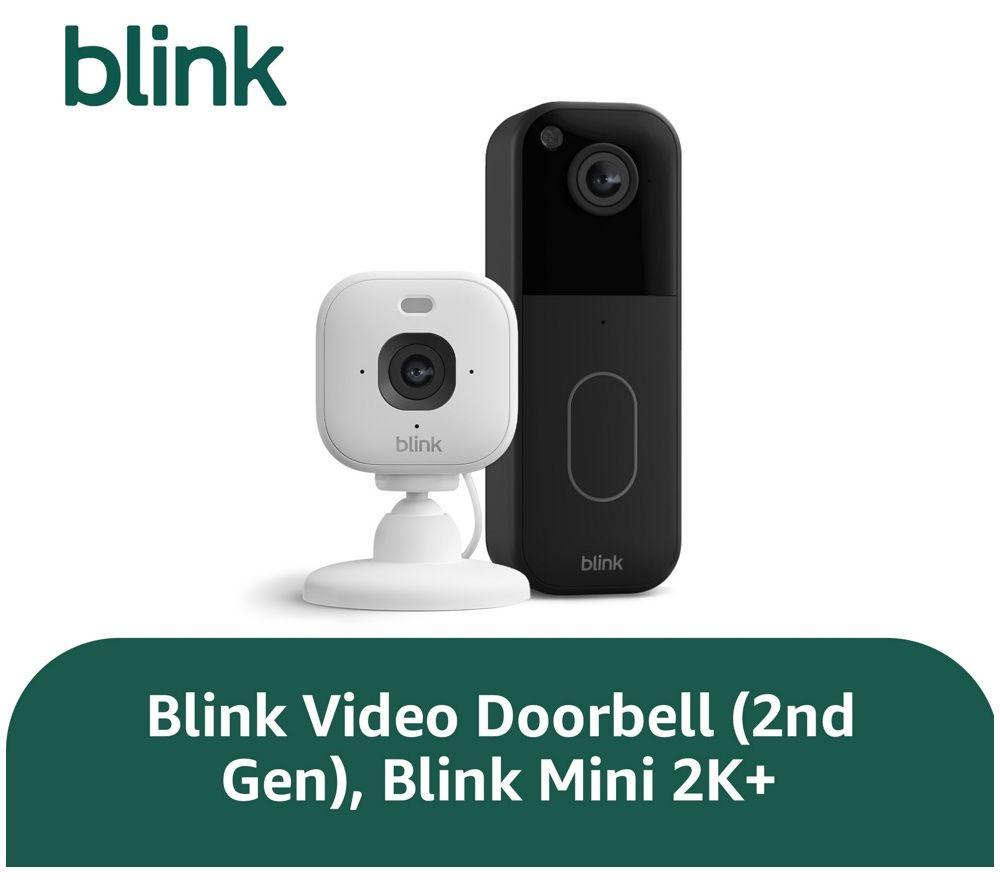 BLINK Home Security Starter Kit mit Video-Türklingel-System & Mini 2K+ Sicherheitskamera-Bundle