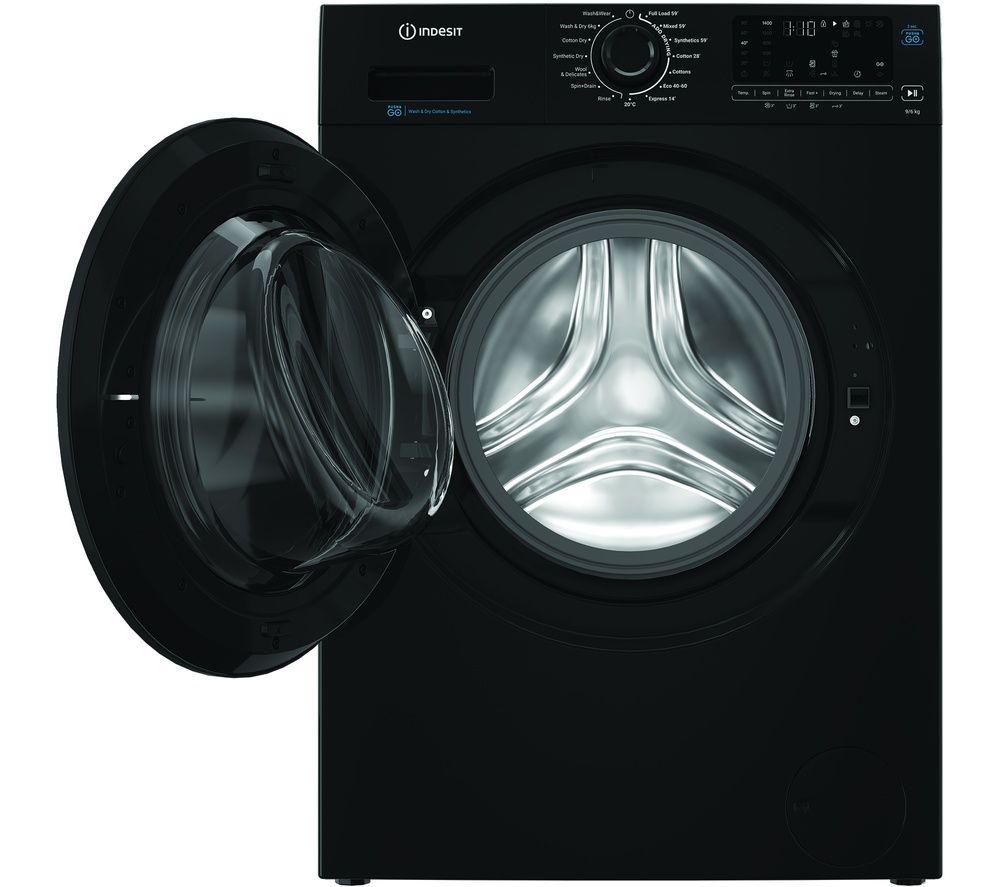 INDESIT Steam Push&Go IDP 9646B UK 9 kg Washer Dryer - Black