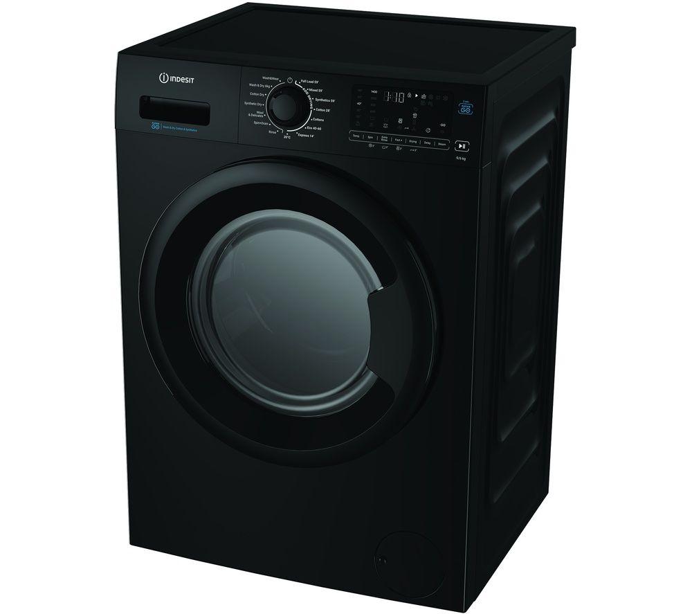 INDESIT Steam Push&Go IDP 9646B UK 9 kg Washer Dryer - Black