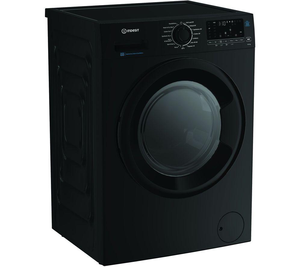 INDESIT Steam Push&Go IDP 9646B UK 9 kg Washer Dryer - Black