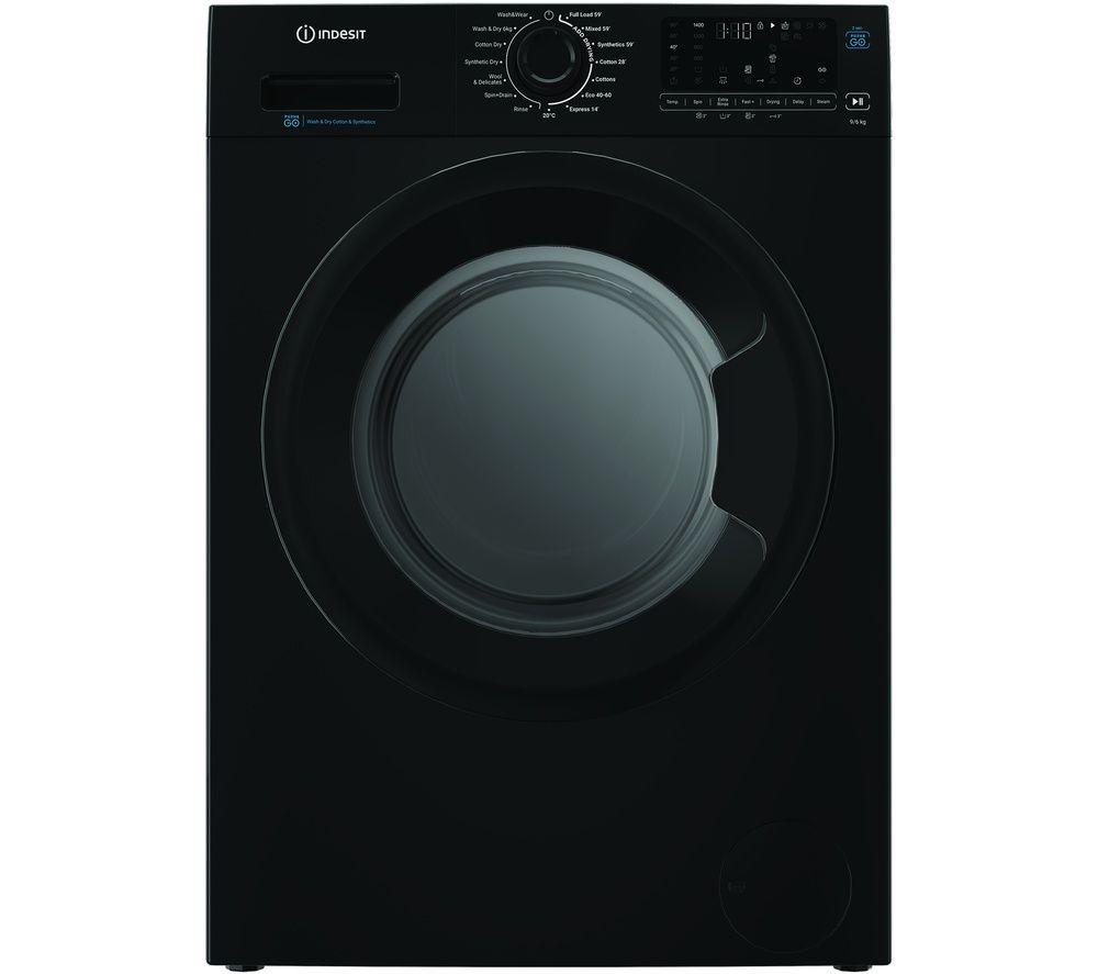 INDESIT Steam Push&Go IDP 9646B UK 9 kg Washer Dryer - Black
