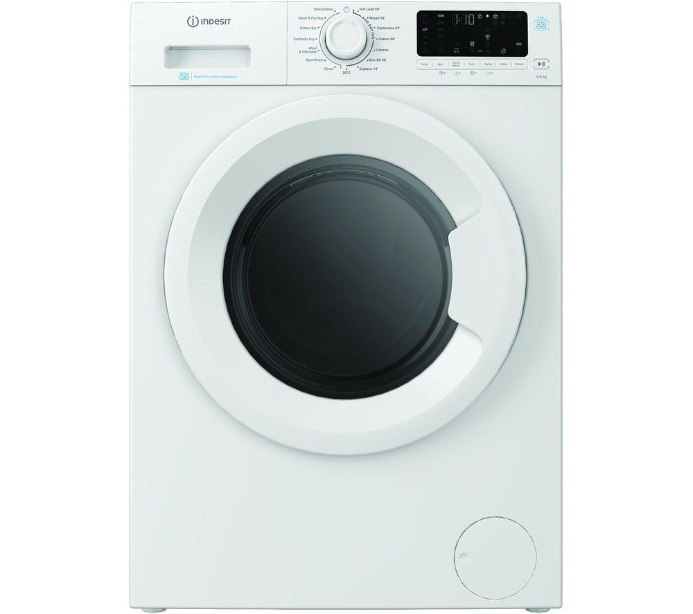INDESIT Steam Push&Go IDP 9646 UK 9 kg Washer Dryer - White