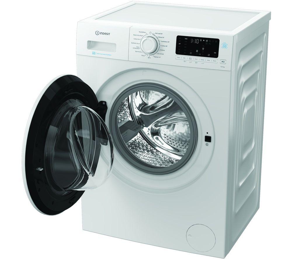 INDESIT Steam Push&Go IDP 9646 UK 9 kg Washer Dryer - White