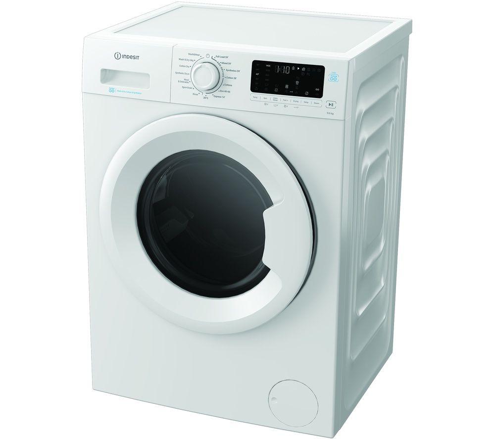 INDESIT Steam Push&Go IDP 9646 UK 9 kg Washer Dryer - White