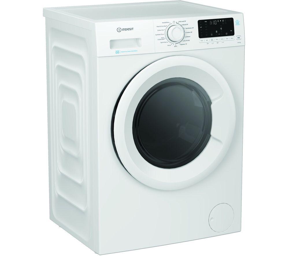 INDESIT Steam Push&Go IDP 9646 UK 9 kg Washer Dryer - White