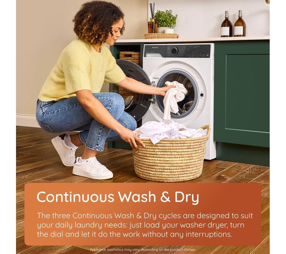 HOTPOINT Fabric Care Pro HPD 9693 CARE UK 9 kg Washer Dryer - White