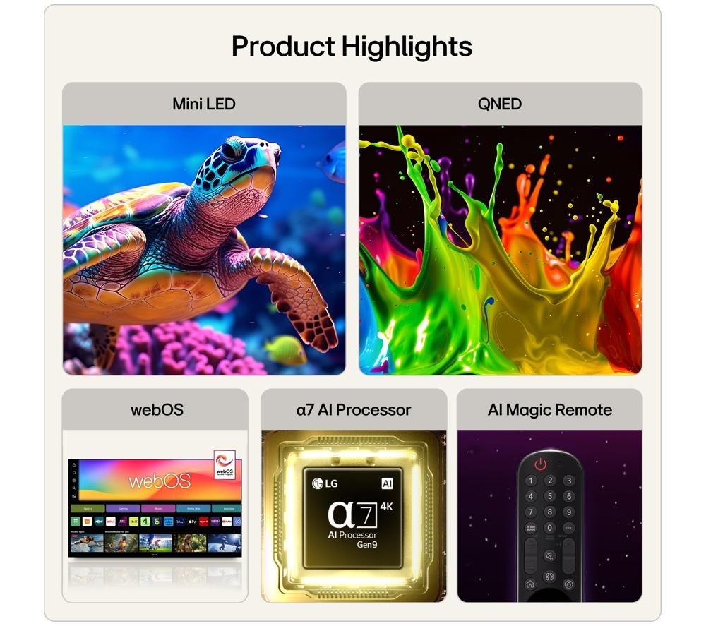 LG QNED72 85" QNED AI 4K HDR Smart TV 2026 - 85QNED72B6A