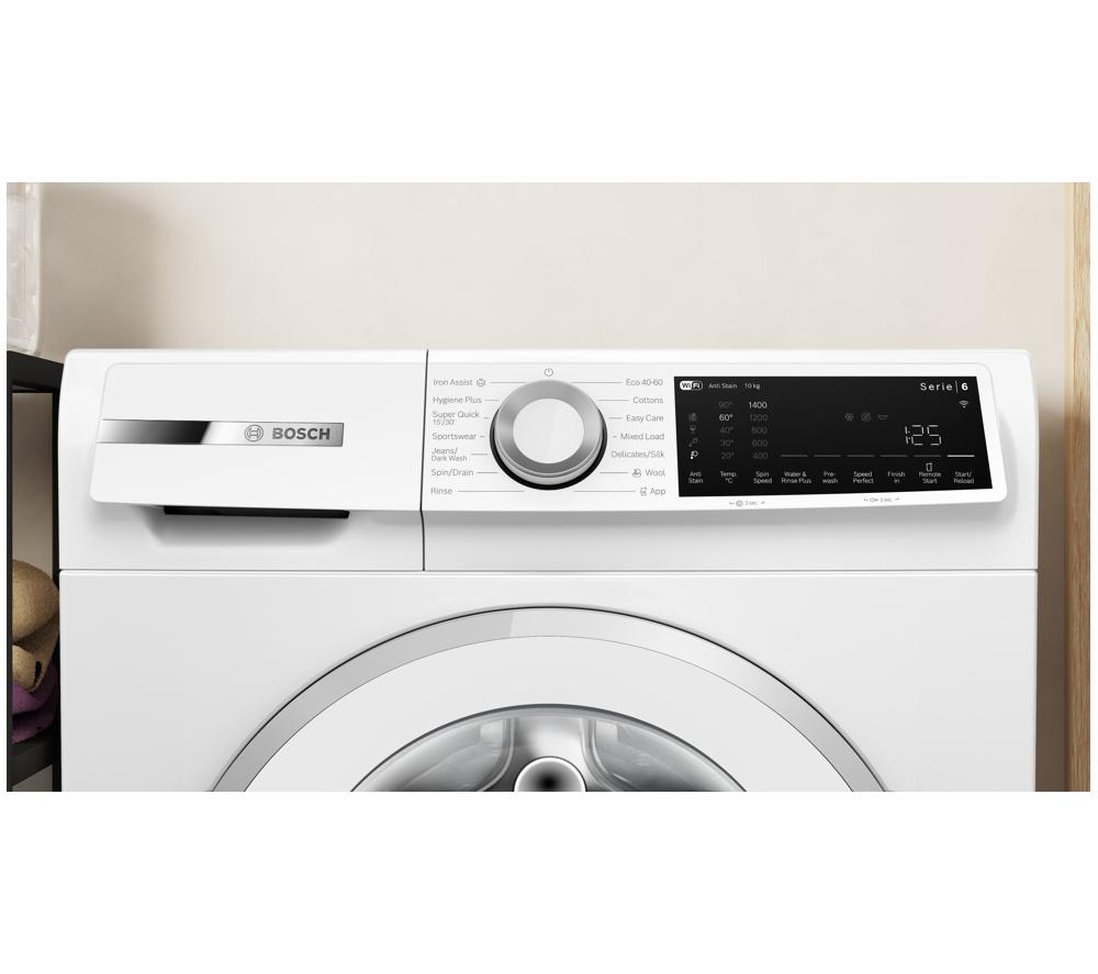 Lavadora BOSCH Serie 6 WGJ25400GB con Wi-Fi, 10 kg, 1400 rpm - Blanca