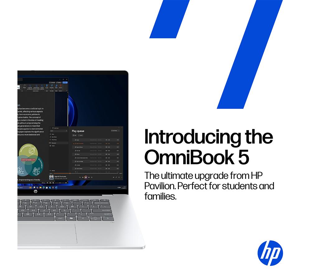 HP OmniBook 5 NGAI 14" Laptop - Intel® Core™ Ultra 5, 512 GB SSD, Silver