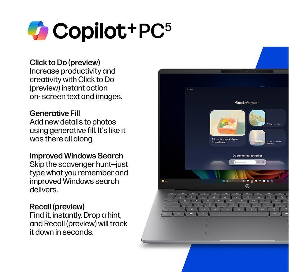 HP OmniBook 5 NGAI 14" Laptop - Intel® Core™ Ultra 5, 512 GB SSD, Silver