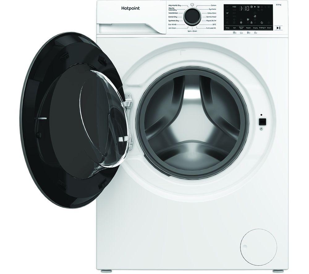 HOTPOINT AntiStain HBD 8680 ANTI STAIN UK 8 kg Washer Dryer - White