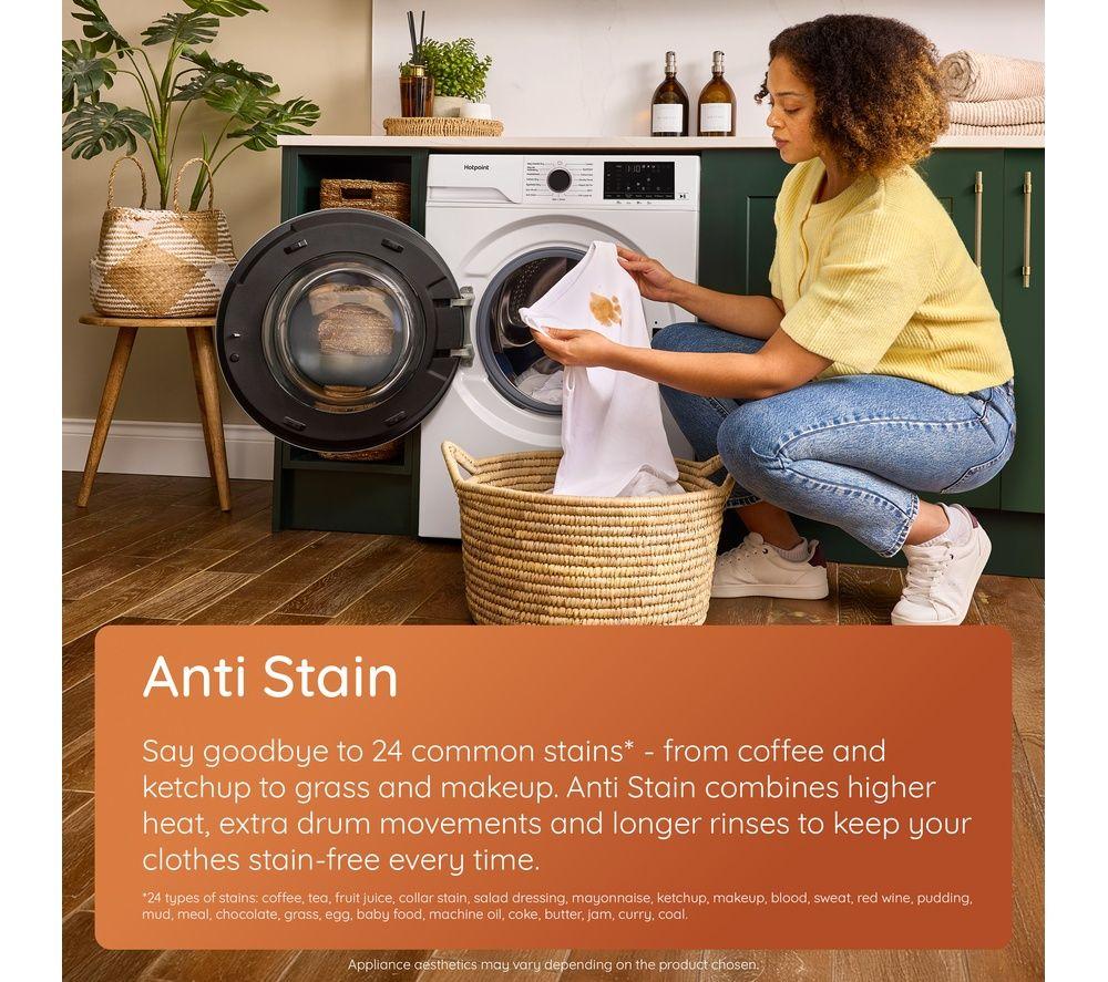 HOTPOINT AntiStain HBD 8680 ANTI STAIN UK 8 kg Washer Dryer - White