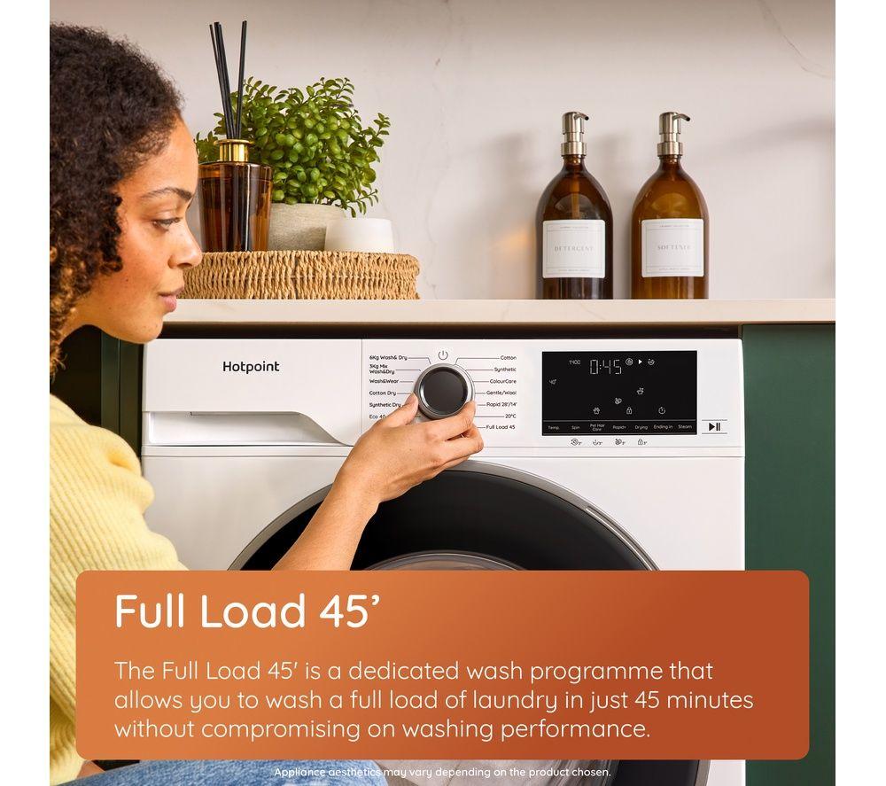 HOTPOINT AntiStain HBD 8680 ANTI STAIN UK 8 kg Washer Dryer - White