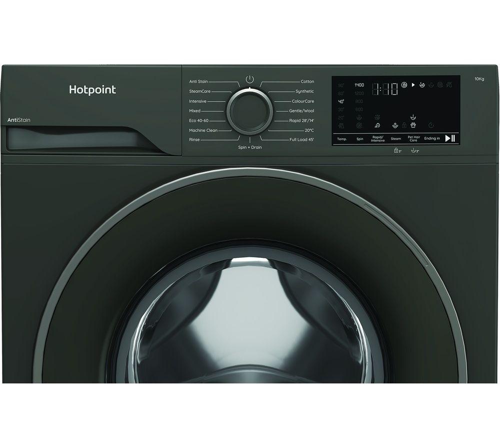 HOTPOINT Anti Manchas H 101G UK Lavadora de 10 kg y 1400 rpm - Gris Manhattan