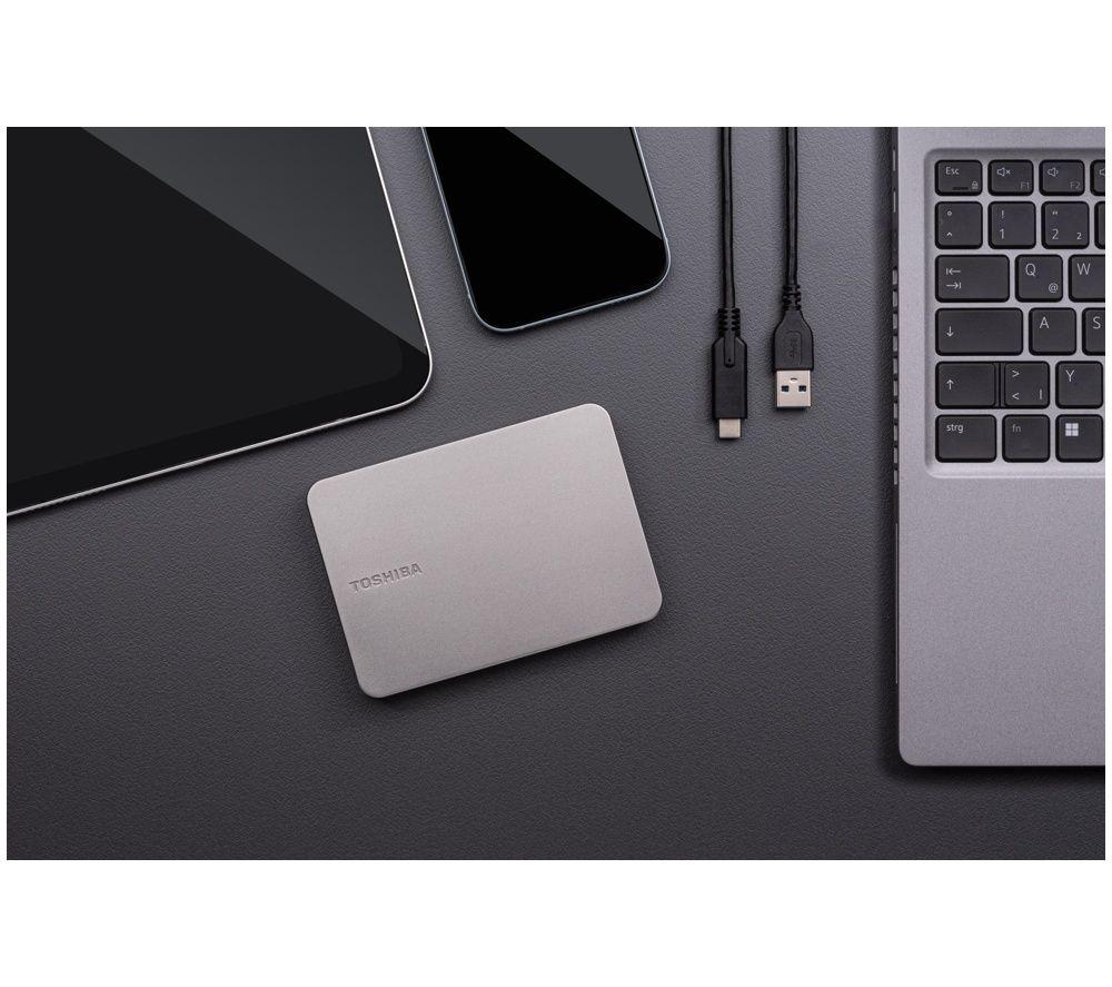 TOSHIBA Canvio Flex Portable Hard drive - 4 TB, Silver