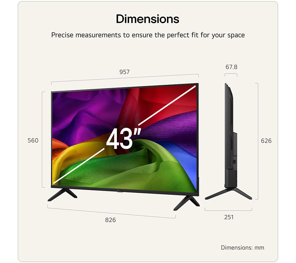 Smart TV LED 4K HDR LG NU80 de 43" 2026 - 43NU800B6LC