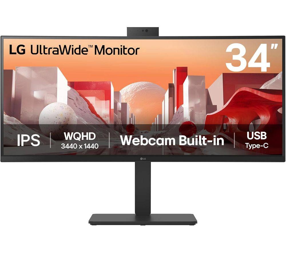 LG UltraWide 34BA85QE-B Quad HD 34" Curved IPS Monitor - Black