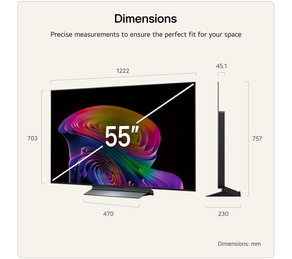 LG C6 55" OLED evo AI 4K HDR Smart TV 2026 - OLED55C66LB