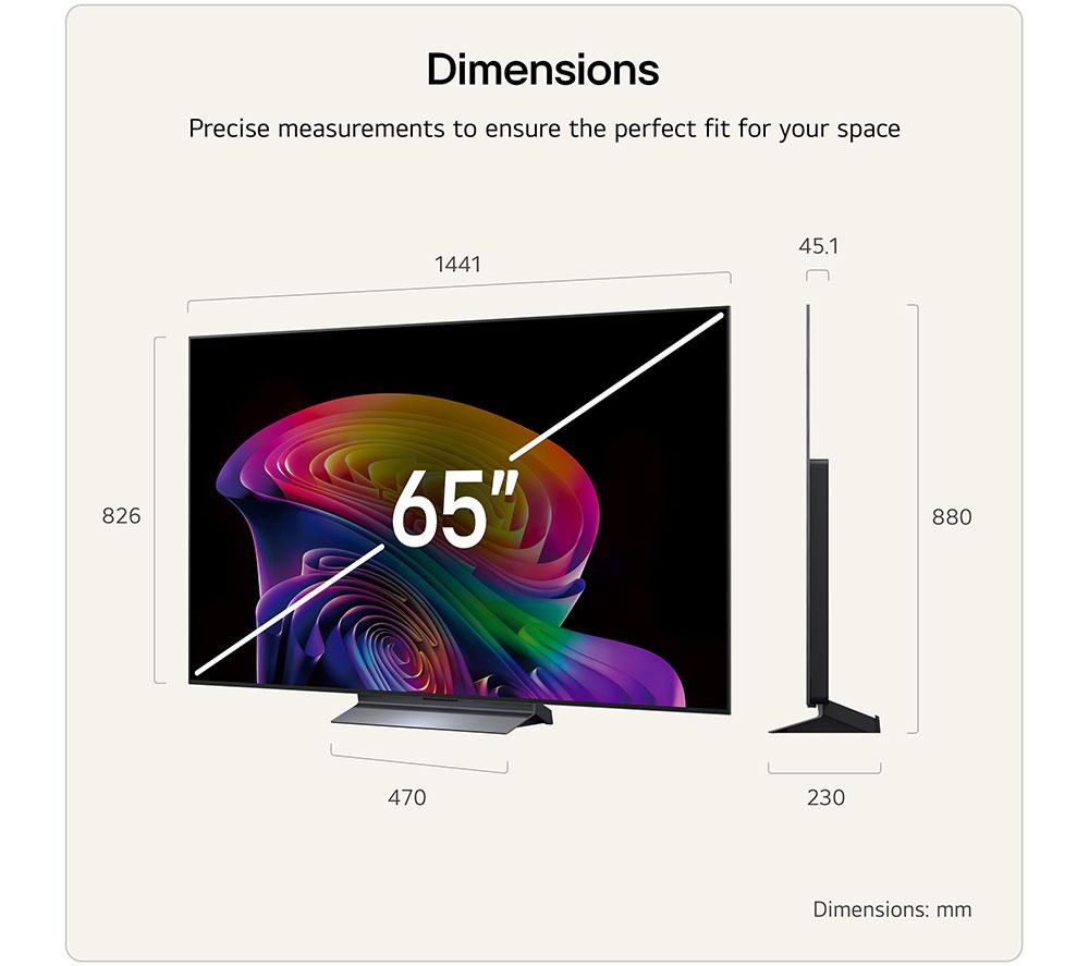LG C6 65" OLED AI 4K HDR Smart TV 2026 - OLED65C66LB